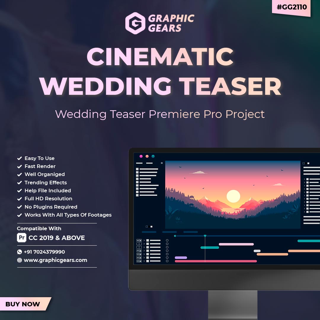 Wedding Teaser Premiere Pro Project - Cinematic Wedding Teaser Project