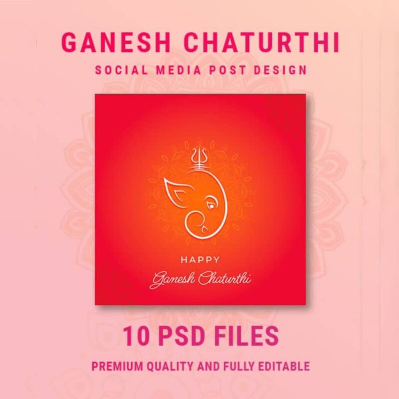 Happy Ganesh Chaturthi Wishes Banner PSD - Ganesh Chaturthi PSD - GG2114
