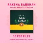 Happy Raksha Bandhan Wishes Banner PSD - Raksha Bandhan PSD - GG2109