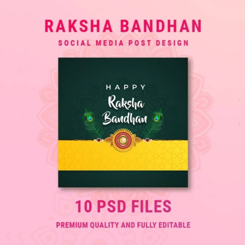 Happy Raksha Bandhan Wishes Banner PSD - Raksha Bandhan PSD - GG2109
