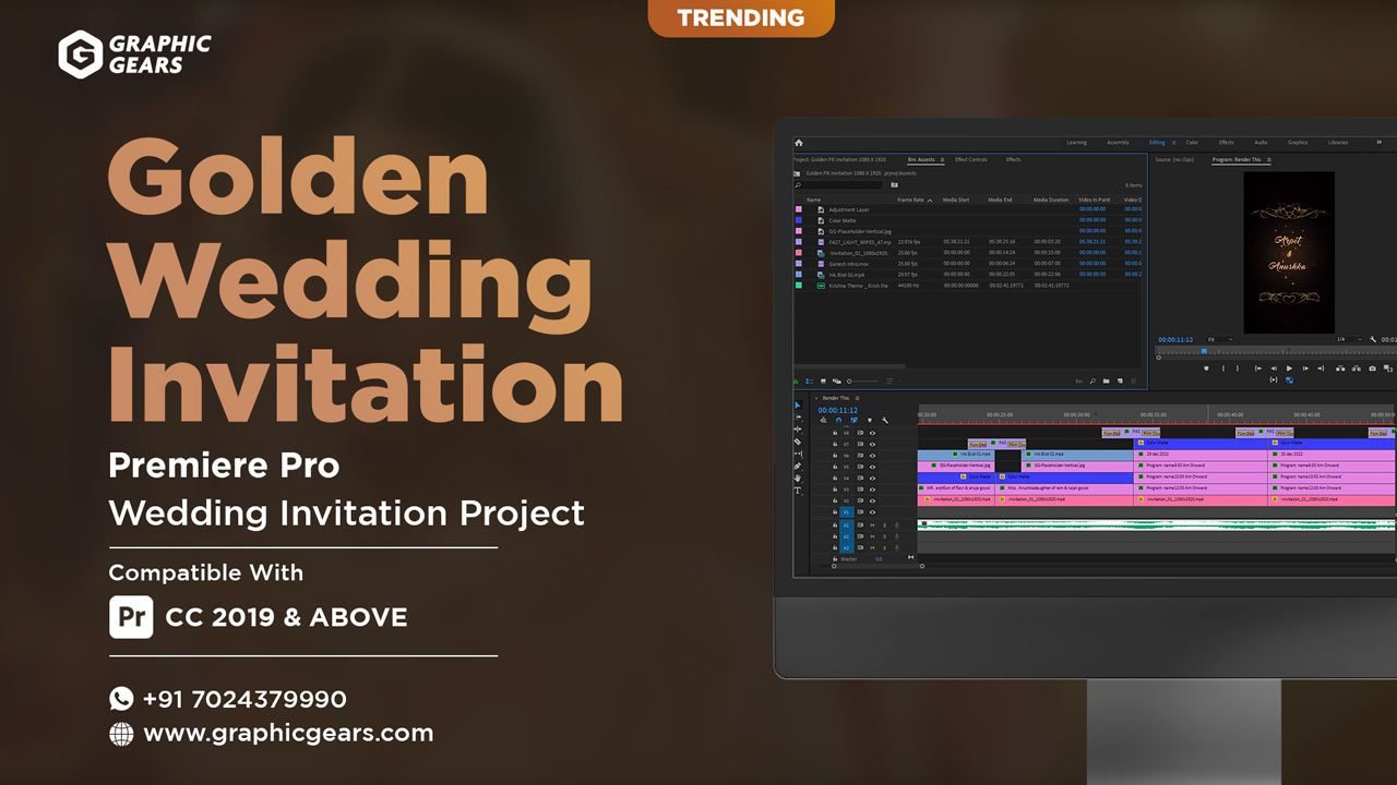 wedding invitation project free download premiere pro