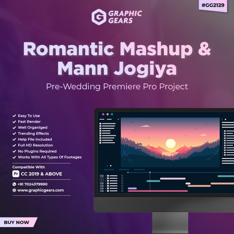 Romantic Mashup and Mann Jogiya Pre-Wedding Premiere Pro Project GraphicGears