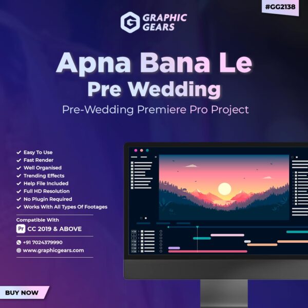 Apna Bana Le Pre Wedding Premiere Pro Project-GG2138