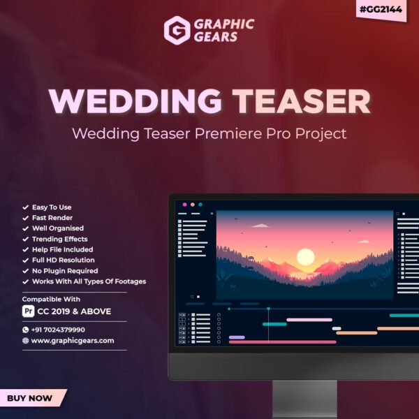 Wedding Cinematic Teaser Project For Premiere Pro - GG2144