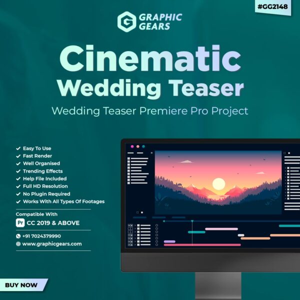 Cinematic Wedding Teaser Project For Premiere Pro GG2148