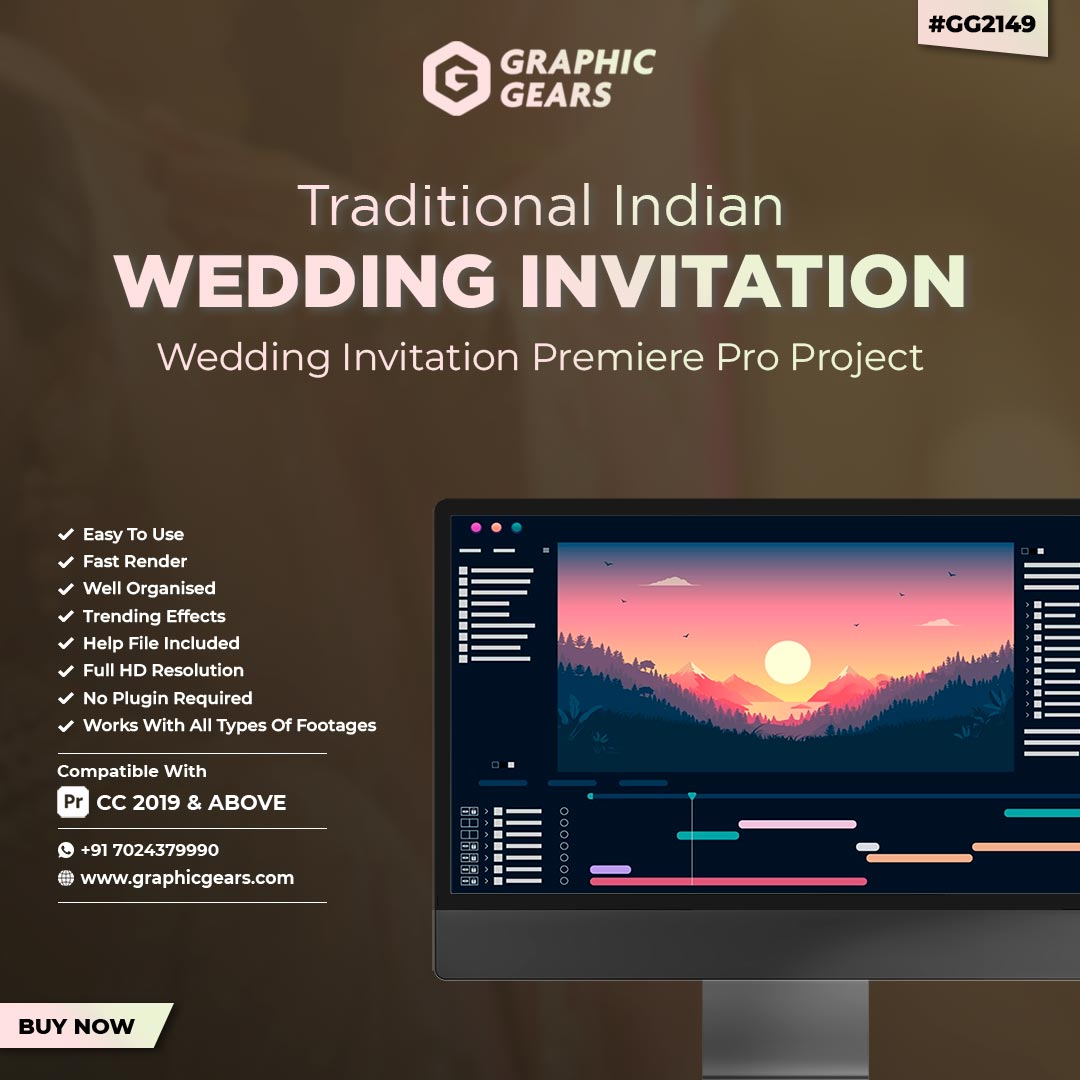 Indian Wedding Invitation Premiere Pro Project - Wedding Invitation Project