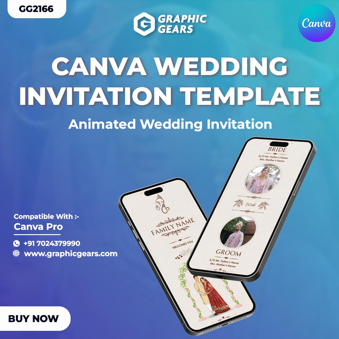 Wedding Invitation Canva Template - Animated Wedding Invitation Project