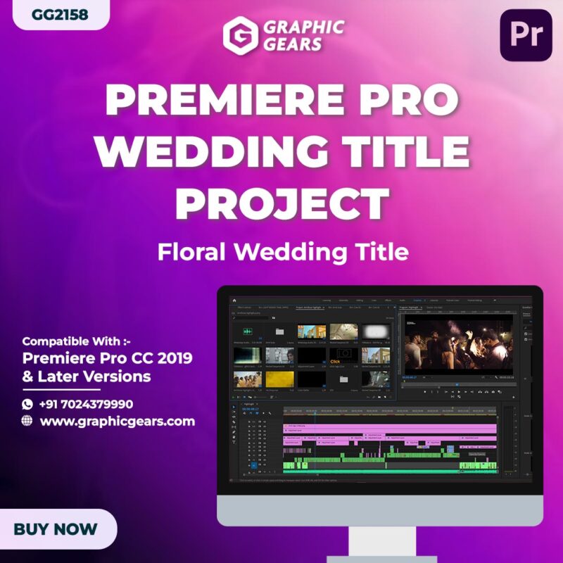 Premiere Pro Wedding Title Project - Floral Wedding Title