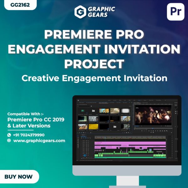 Premiere Pro Engagement Invitation Video Template - Creative Engagement Invitation