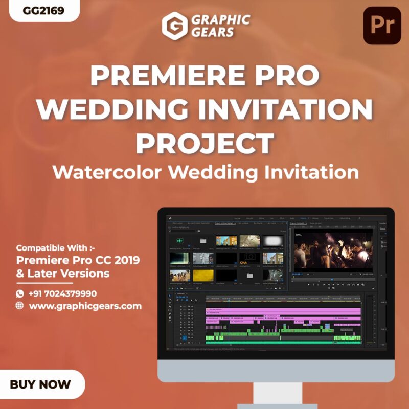 Wedding Invitation Project For Premiere Pro - Watercolor Wedding Invitation
