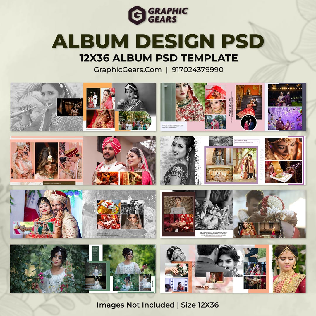 Download Wedding Album Design PSD 2023 - Wedding Album PSD