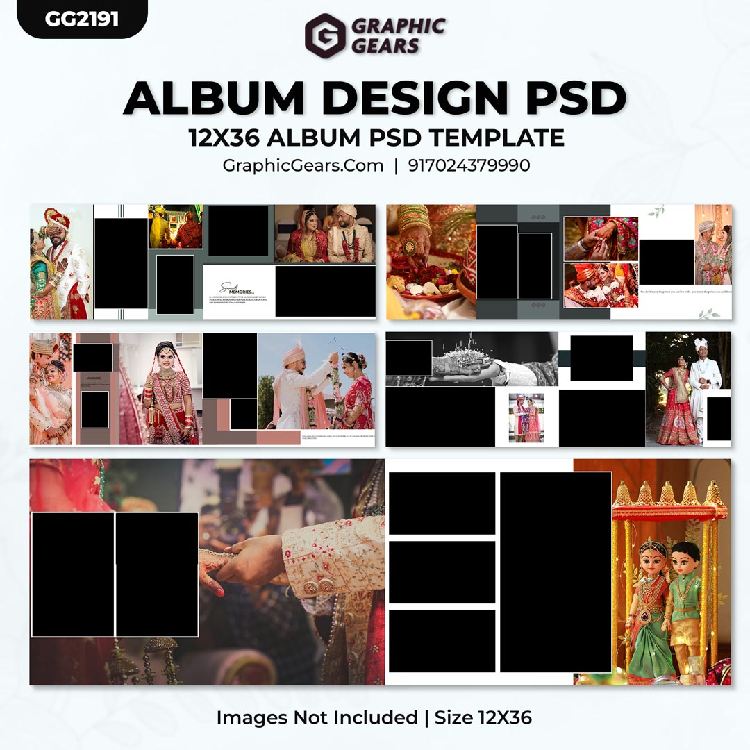 Download Free Wedding Album PSD - Wedding Album Design PSD Pack 07