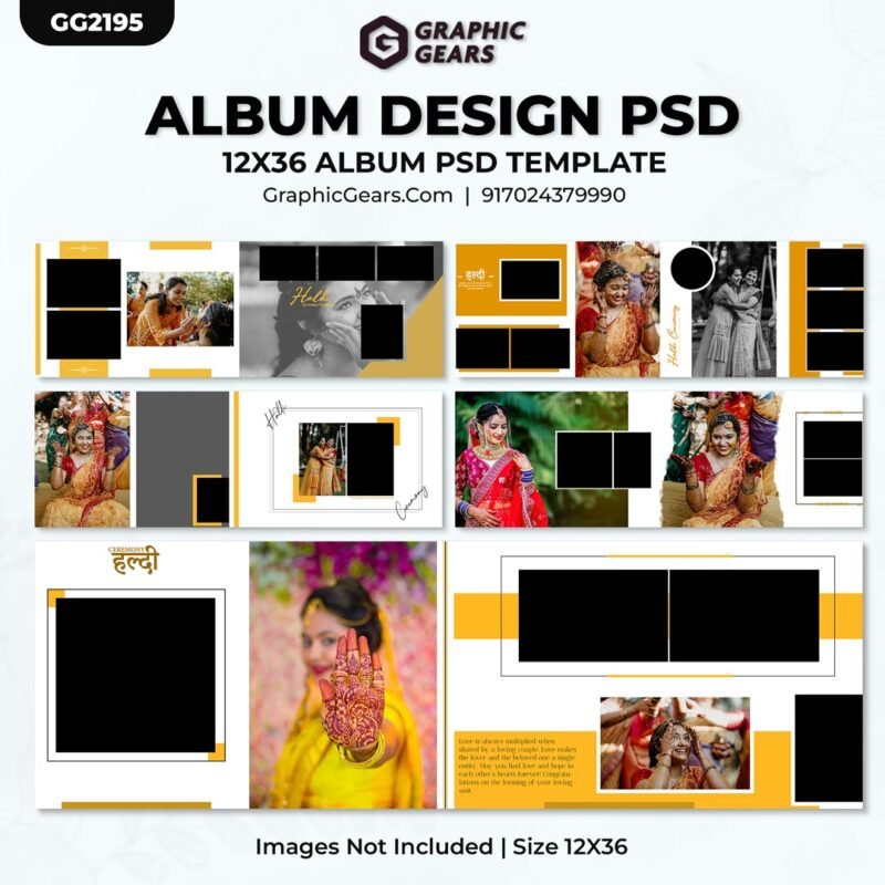 Download Wedding Album PSD – Haldi Ceremony Wedding Album Design PSD ...