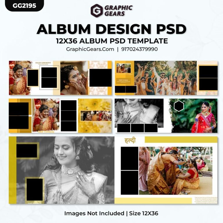 Download Wedding Album PSD – Haldi Ceremony Wedding Album Design PSD ...