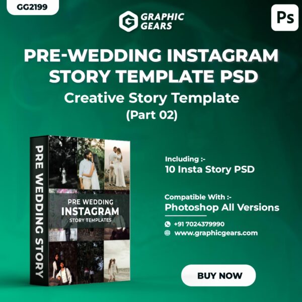 Pre-Wedding Instagram Story Template - Creative Instagram Story PSD Pack 02