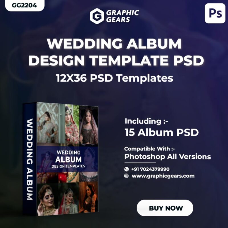 Download Wedding Album Design PSD Templates 2024 - 12X36 Album PSD Pack 12