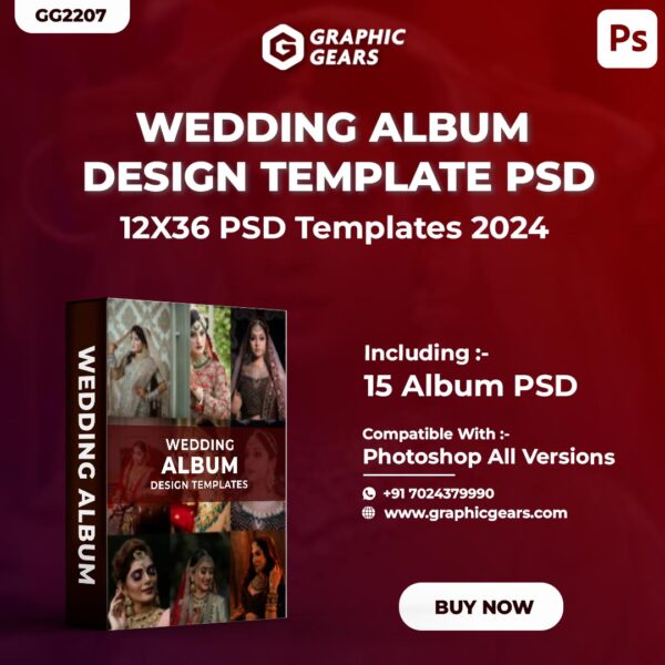 Download Wedding Album Design PSD Templates 2024 - 12X36 Album PSD Pack 15