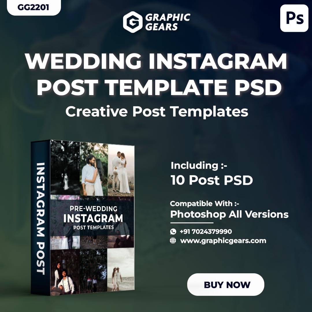 Pre-Wedding Instagram Post Template - Creative Instagram Post PSD Pack 01