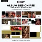 Download Wedding Album Design PSD Templates 2024 - 12X36 Album PSD Pack 19