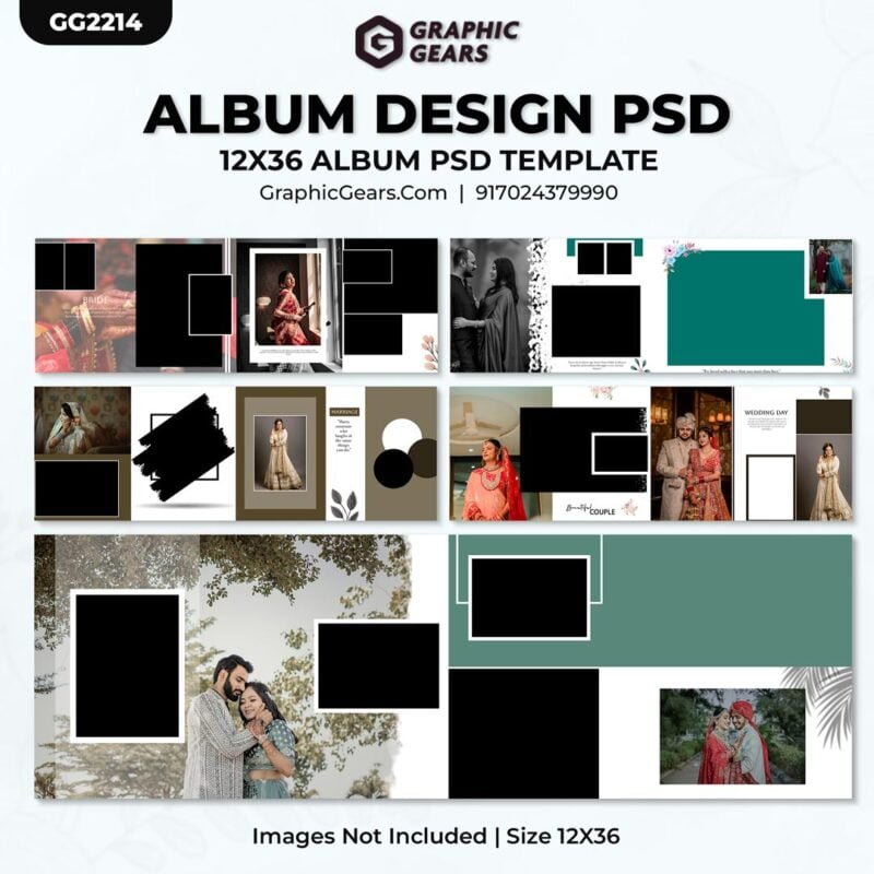 Download Wedding Album Design PSD Templates 2024 – 12X36 Album PSD Pack ...