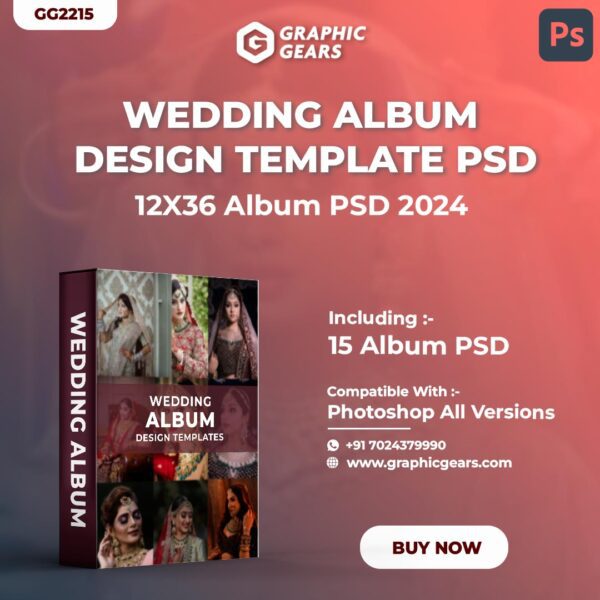 Download Wedding Album Design PSD Templates 2024 - 12X36 Album PSD Pack 21