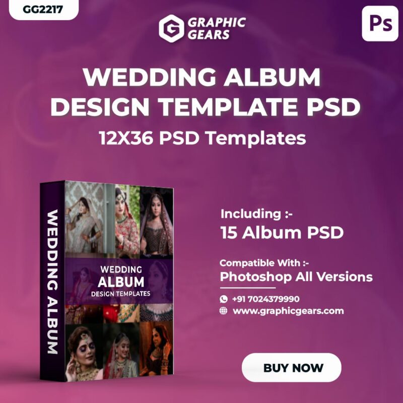 Download Wedding Album Design PSD Templates 2024 - 12X36 Album PSD Pack 22