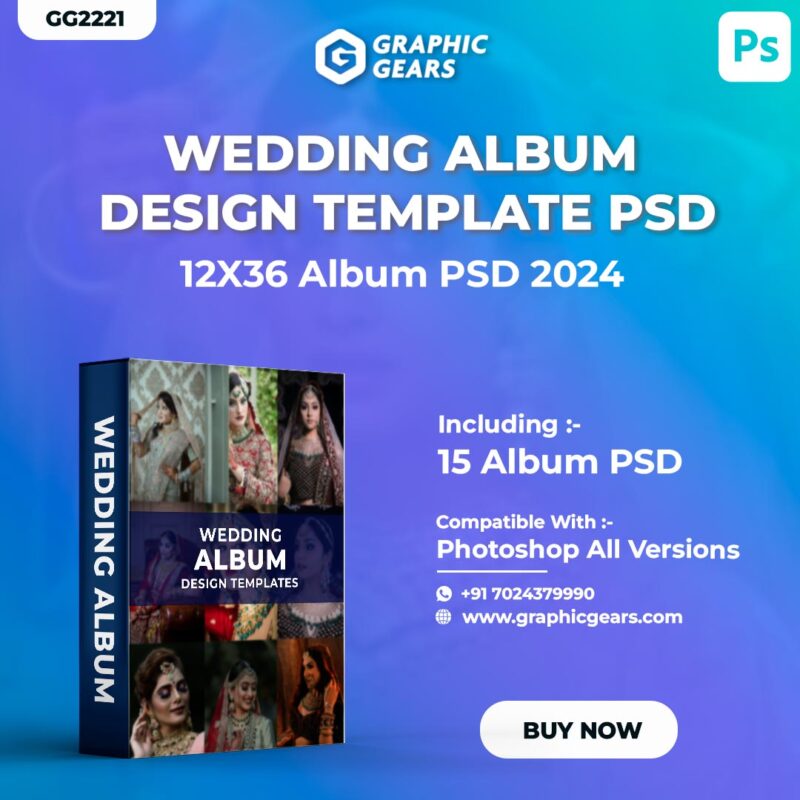 Download Wedding Album Design PSD Templates 2024 - 12X36 Album PSD Pack 26