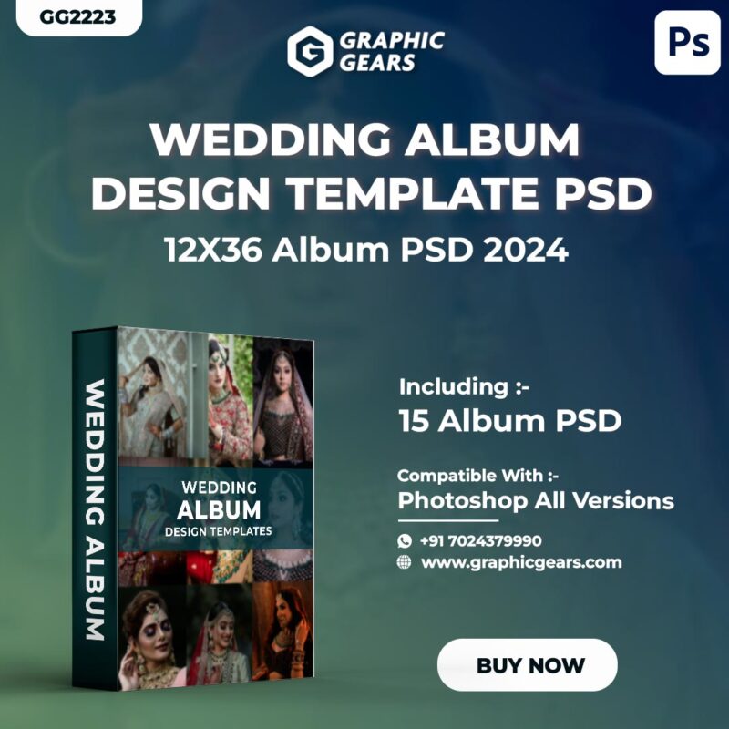Download Wedding Album Design PSD Templates 2024 - 12X36 Album PSD Pack 28