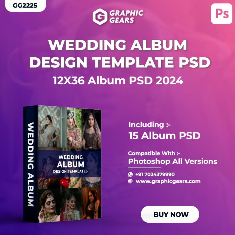 Download Wedding Album Design PSD Templates 2024 - 12X36 Album PSD Pack 30