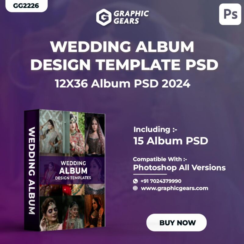 Download Wedding Album Design PSD Templates 2024 - 12X36 Album PSD Pack 31