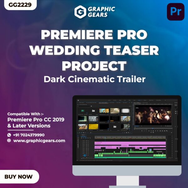 Cinematic Wedding Teaser Project For Premiere Pro - Dark Cinematic Trailer