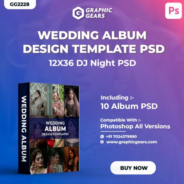 Download Wedding Album PSD - DJ Night Wedding Album Design PSD 2024